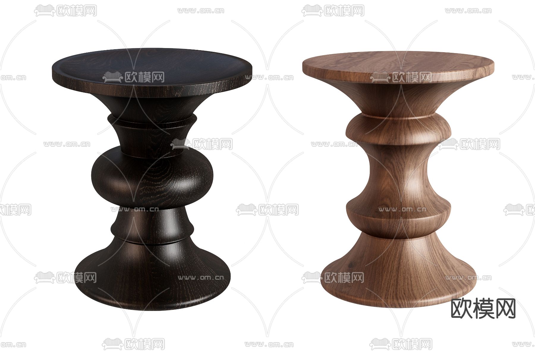 Turri 现代圆几边几3d模型下载