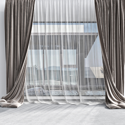 现代3d窗帘模型-陈设饰品3d模型-3dmax模型免费下载-欧模网