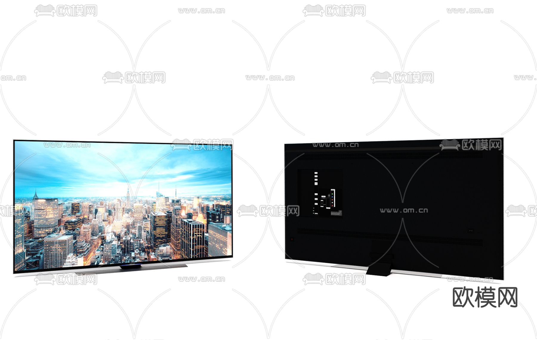 现代液晶壁挂电视机3d模型下载