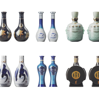  新中式白酒su模型 