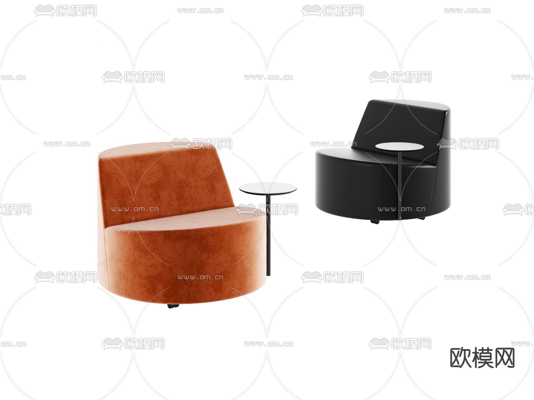 现代单人休闲沙发3d模型下载