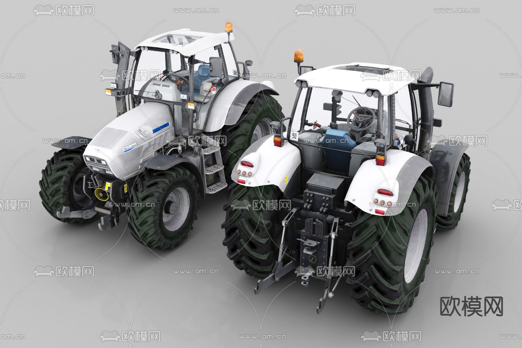 现代农用拖拉机玩具3d模型下载