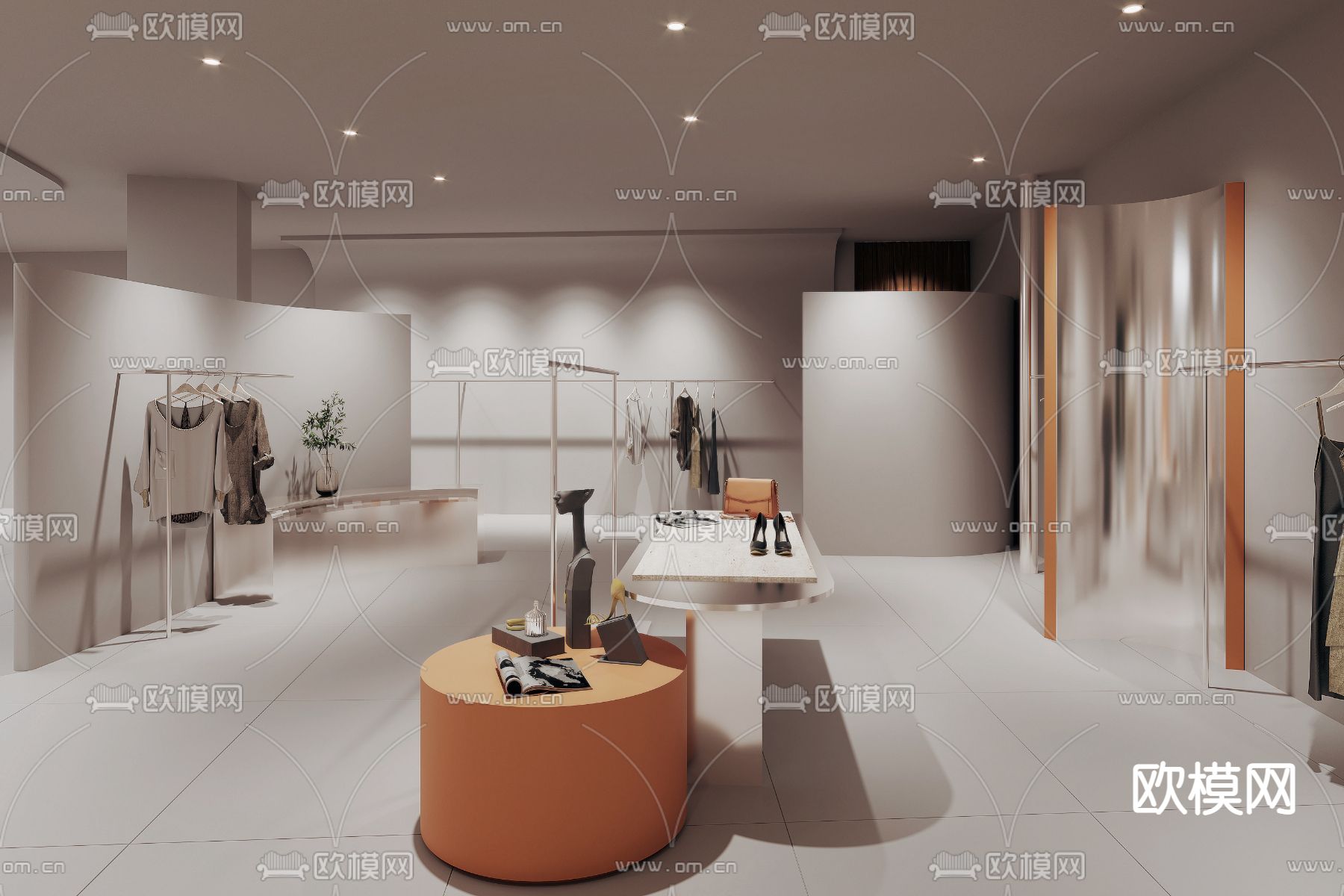 侘寂风服装店女装店3d模型