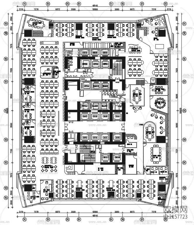 公司cad平面图下载（渲染图5）