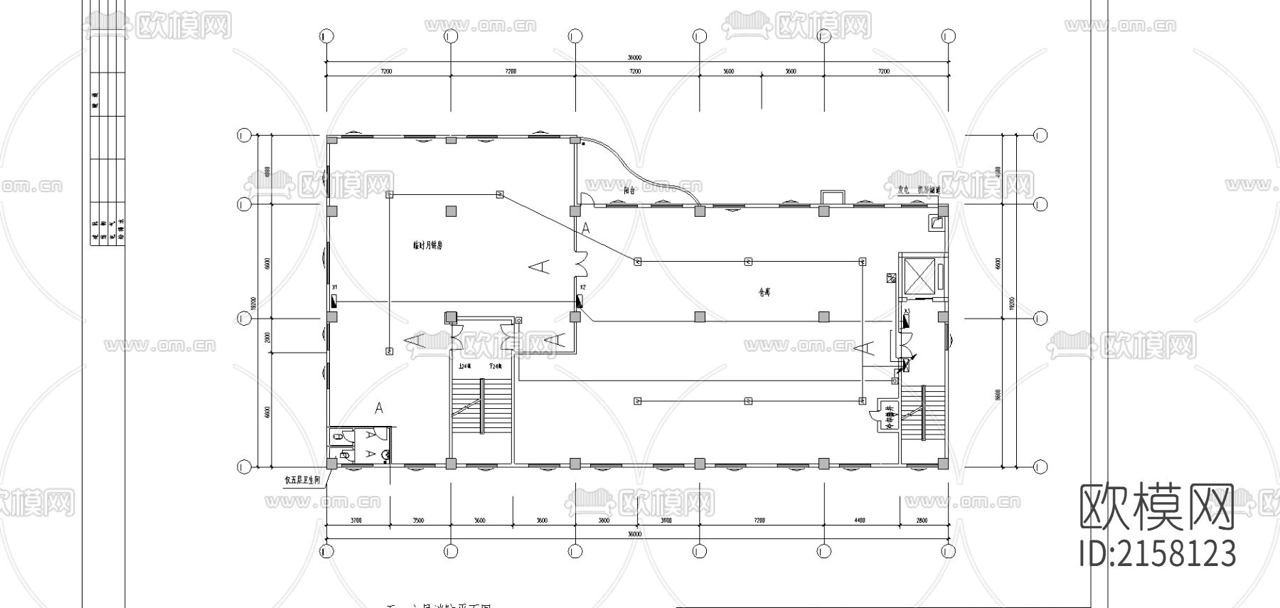 集团设备楼消防平面图下载（渲染图3）