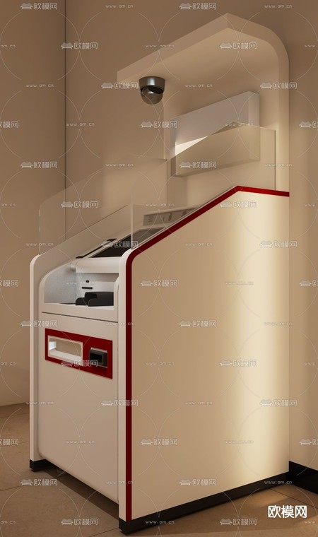 现代银行ATM取款机3d模型