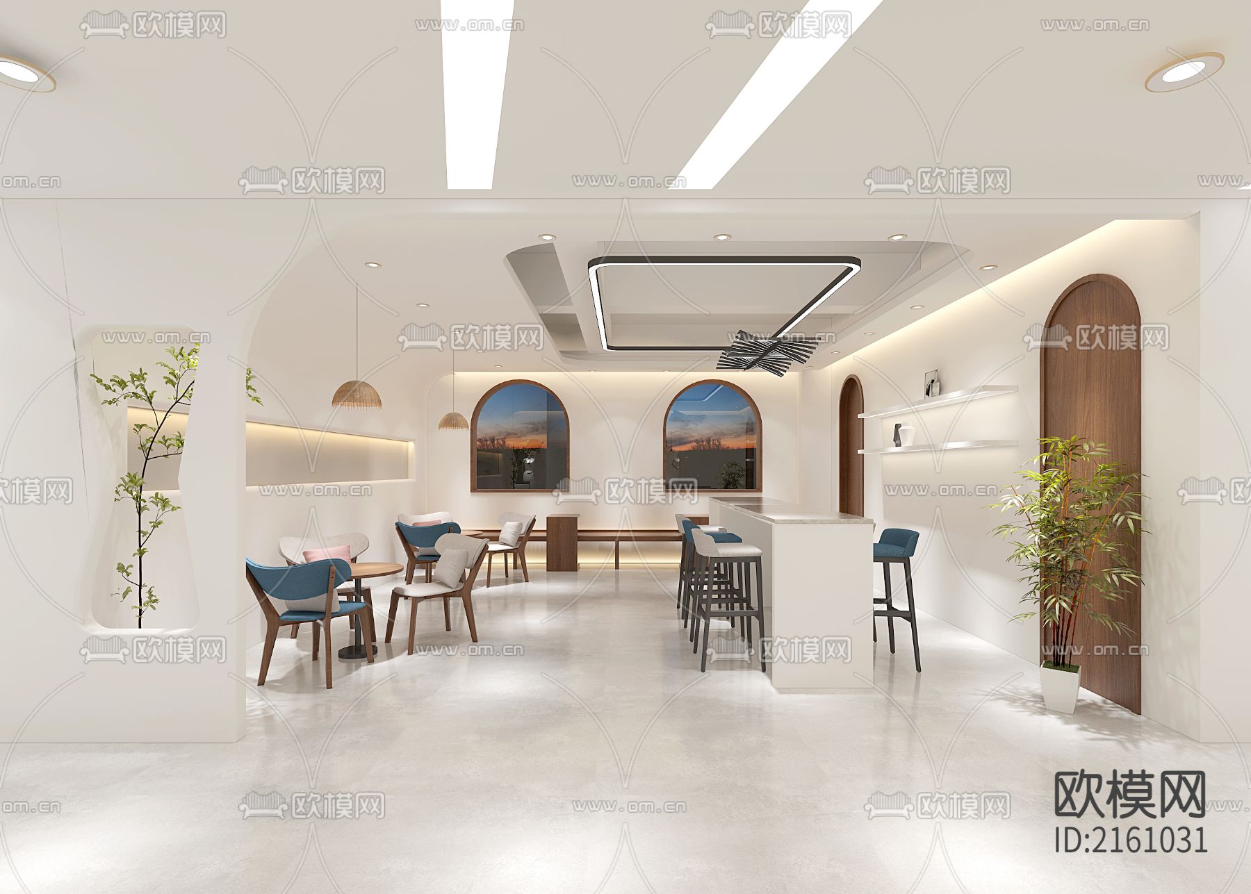 休闲区+网红卫生间CAD施工图下载（渲染图1）