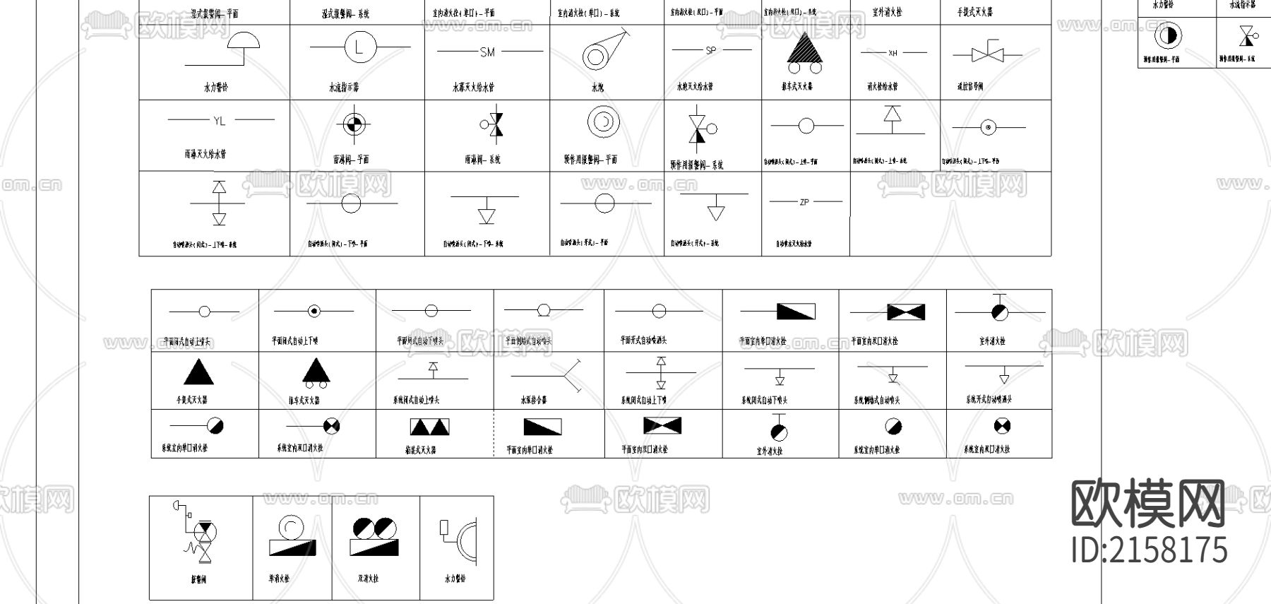 精选消防常用cad图库下载（渲染图3）