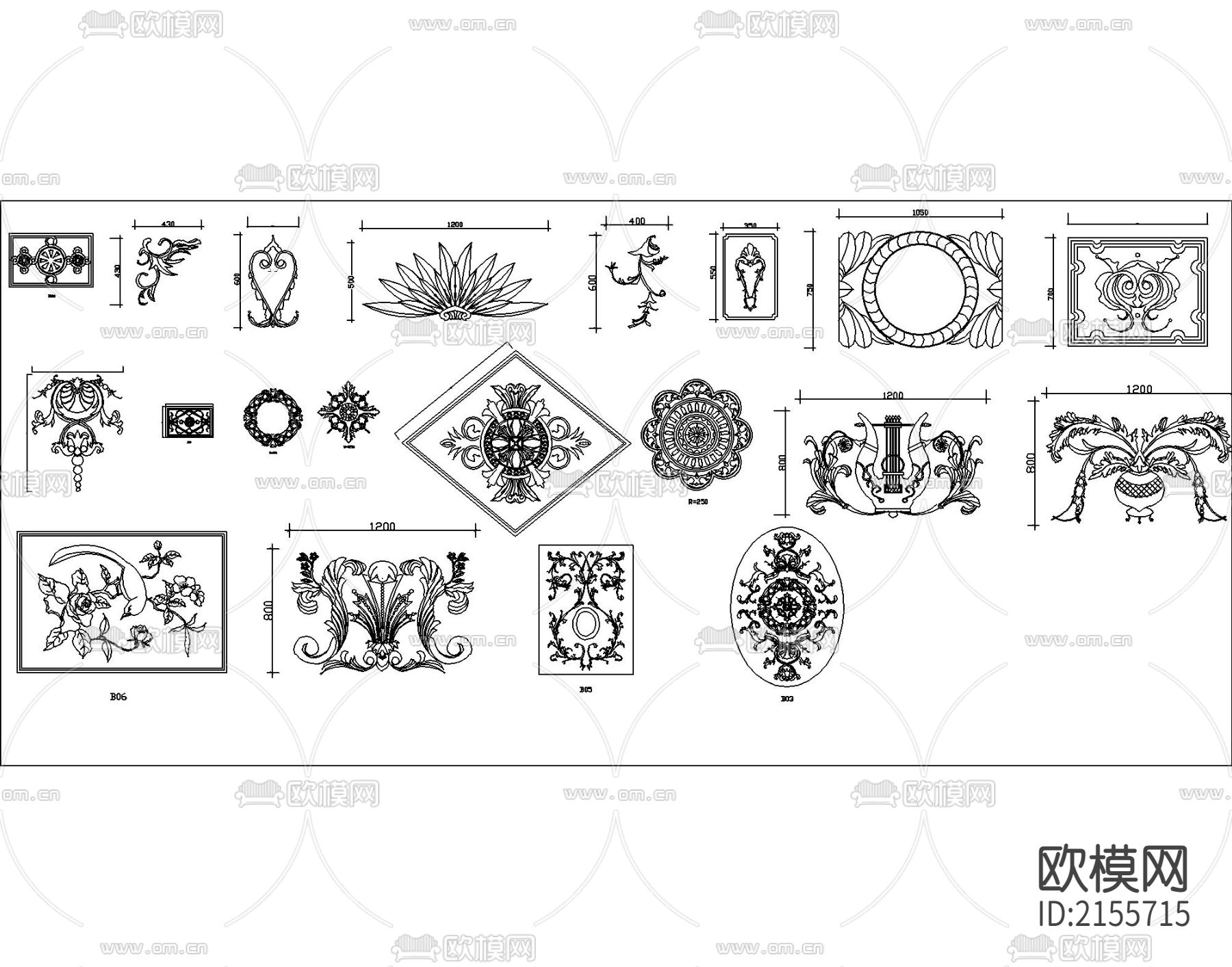 精品推荐平立面cad图库下载（渲染图2）