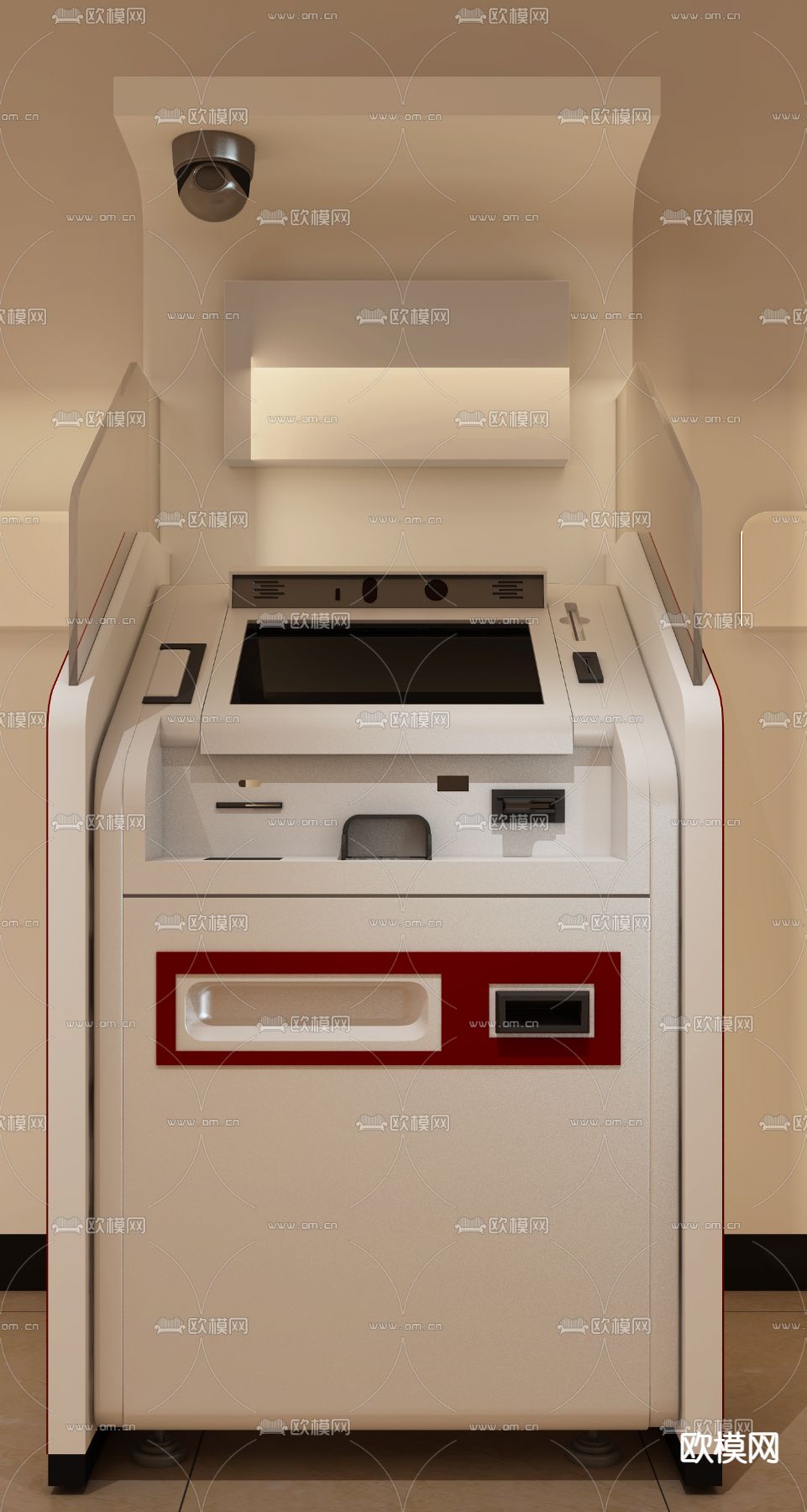 现代银行ATM取款机3d模型
