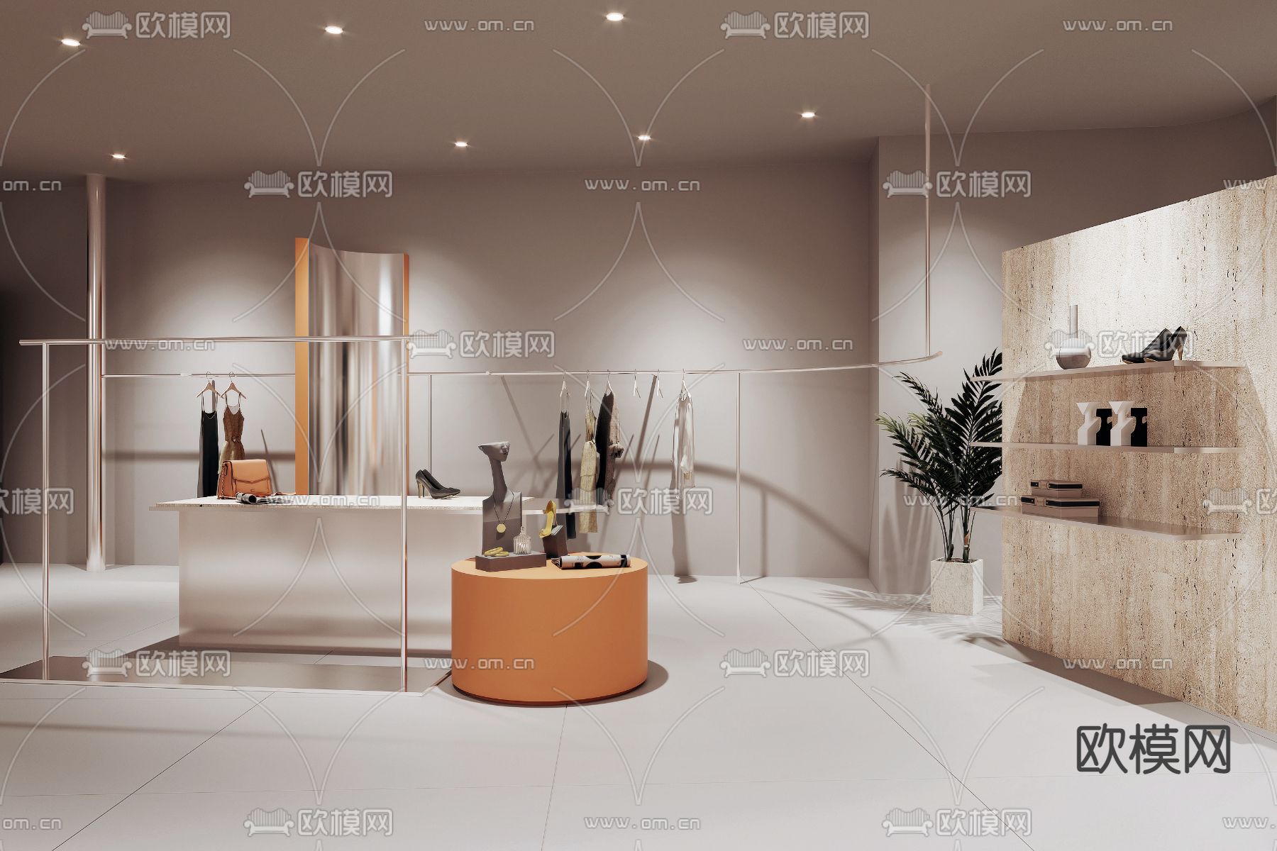 侘寂风服装店女装店3d模型