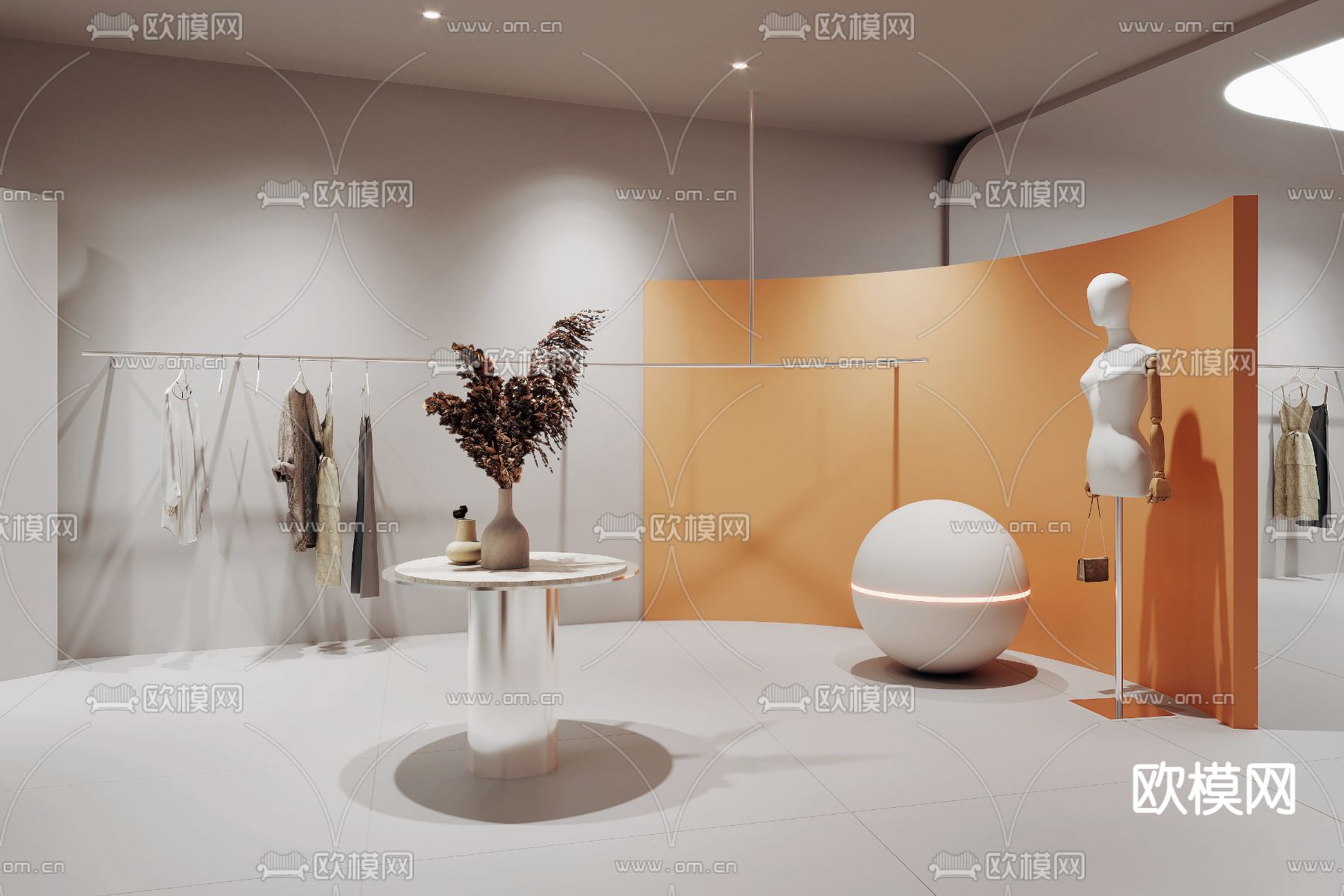 侘寂风服装店女装店3d模型