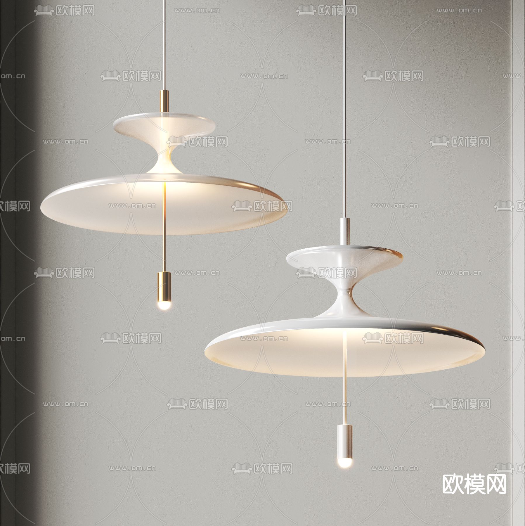现代轻奢时尚吊灯3d模型