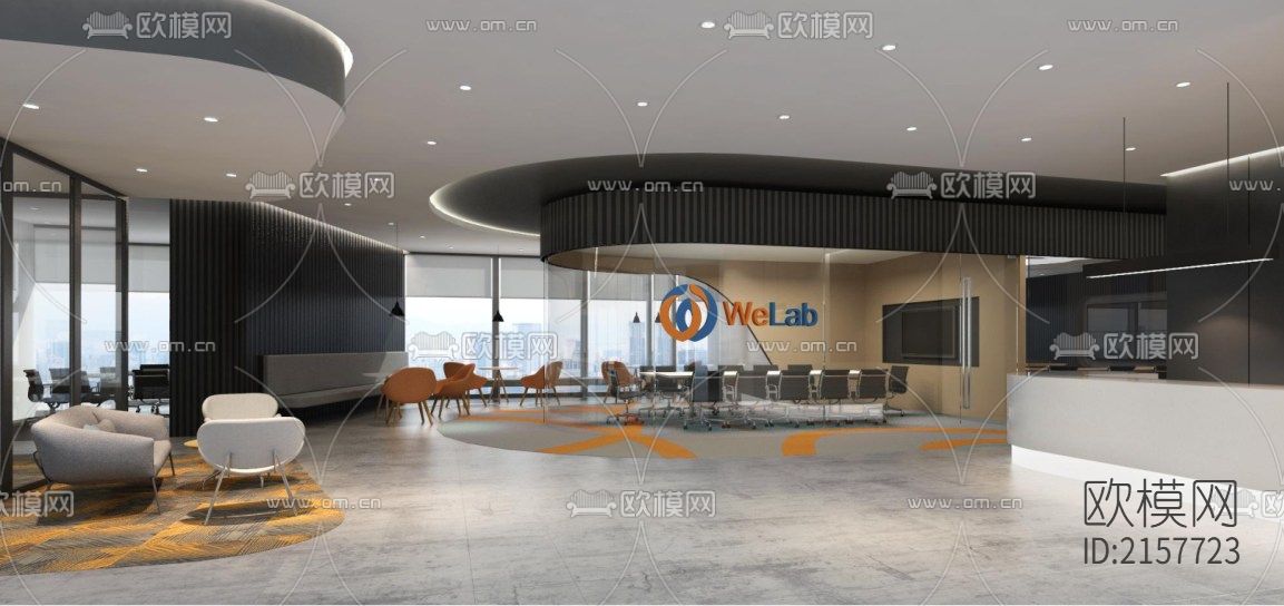 公司cad平面图下载（渲染图6）