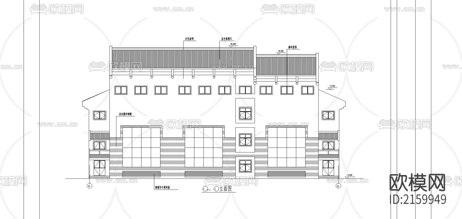黎明变电所弱电cad施工图下载（渲染图3）