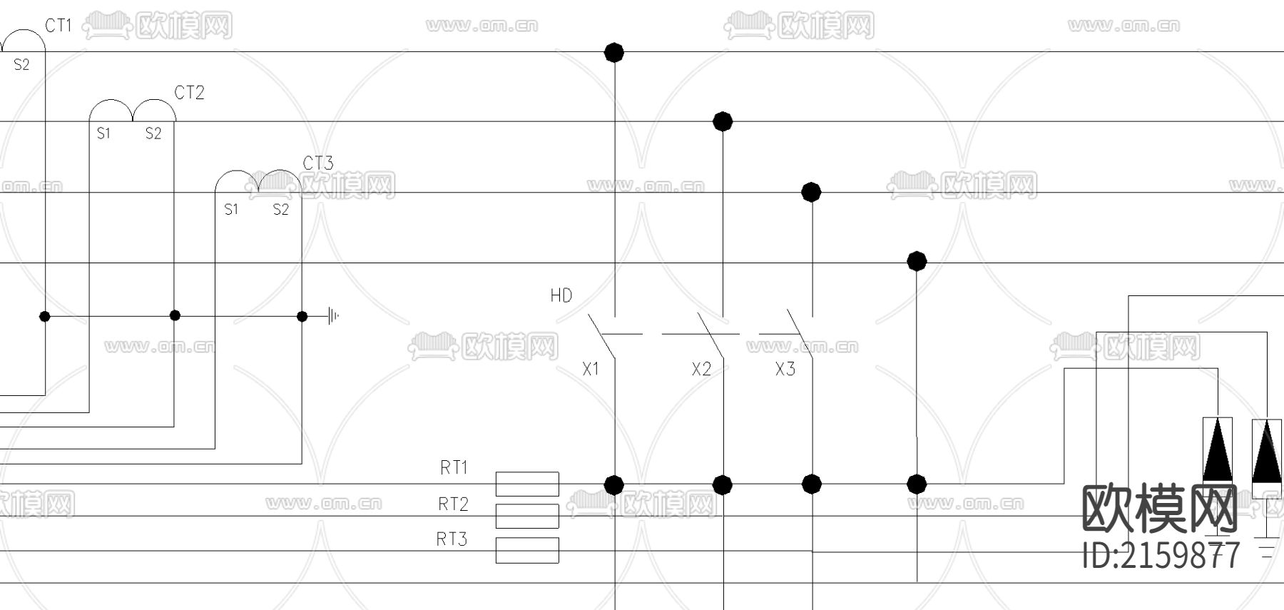 滤波消谐补偿原理图节点大样下载（渲染图3）