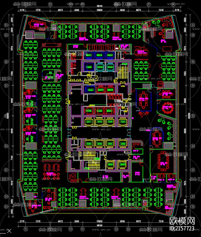 公司cad平面图下载（渲染图8）