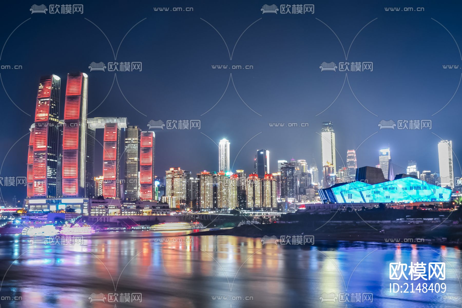 重庆城市夜景贴图下载