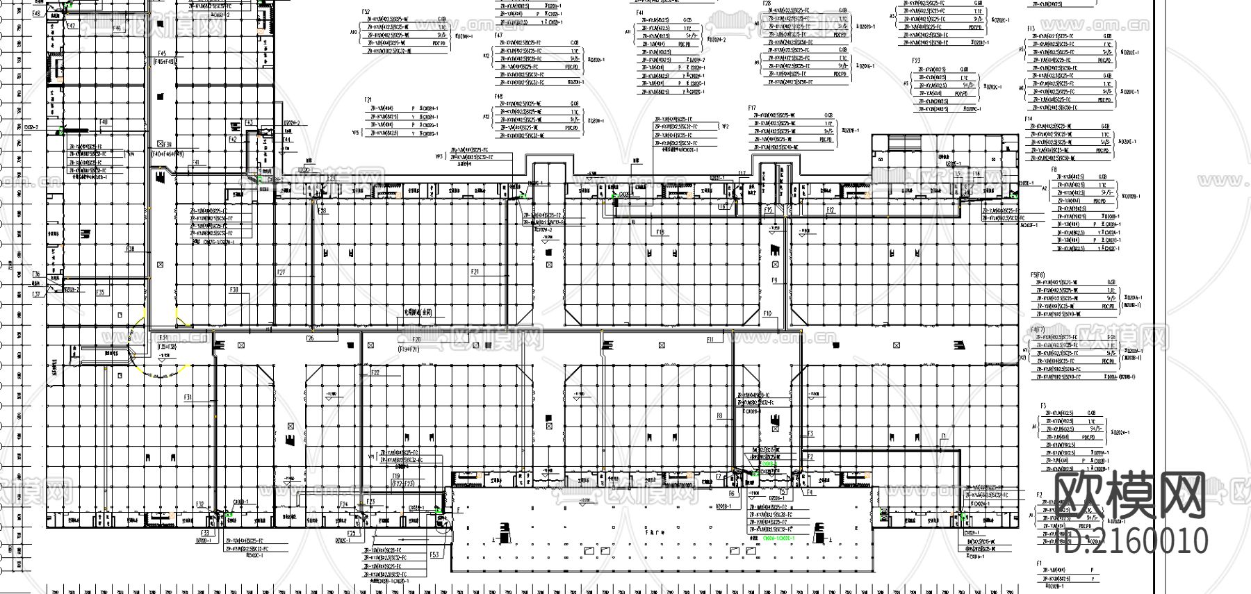 某17万平大型商场消防cad施工图下载（渲染图3）
