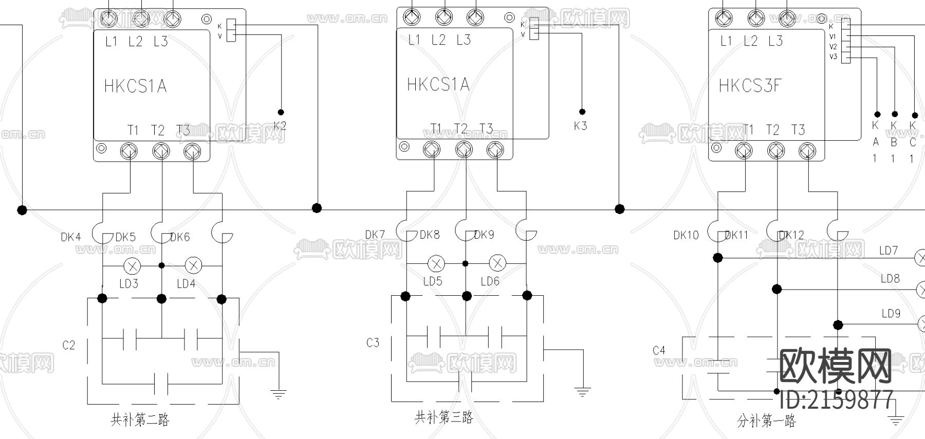 滤波消谐补偿原理图节点大样下载（渲染图2）