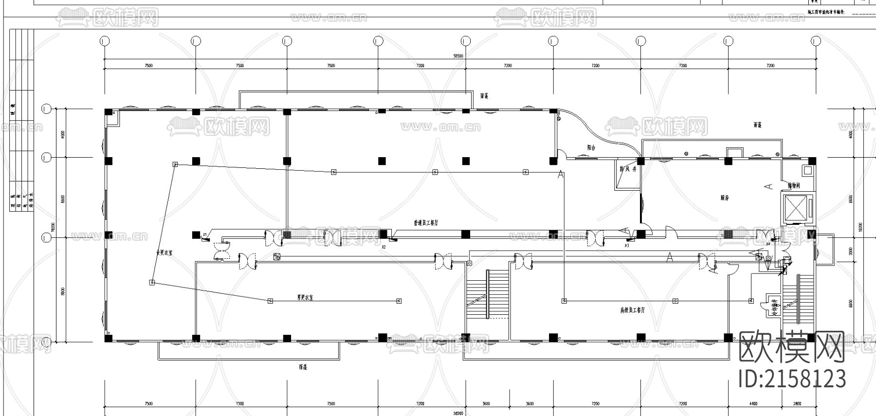 集团设备楼消防平面图下载（渲染图4）