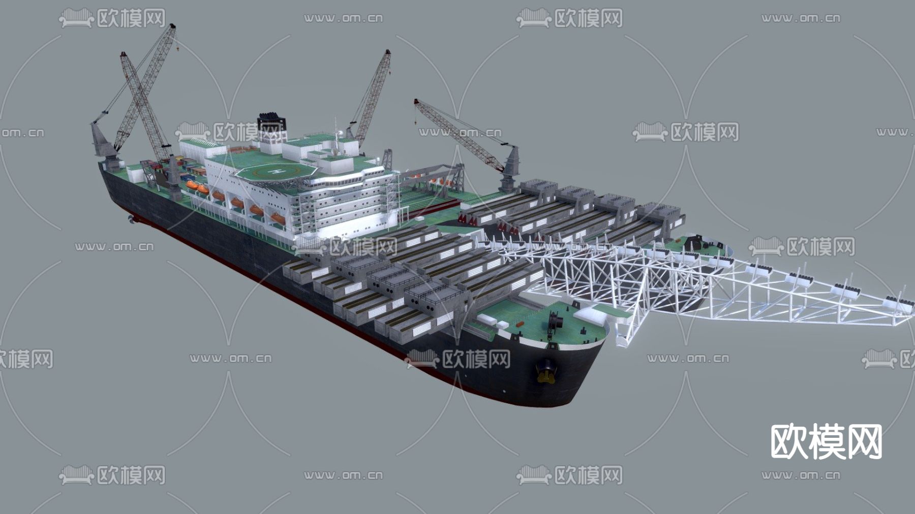 现代军舰3d模型下载