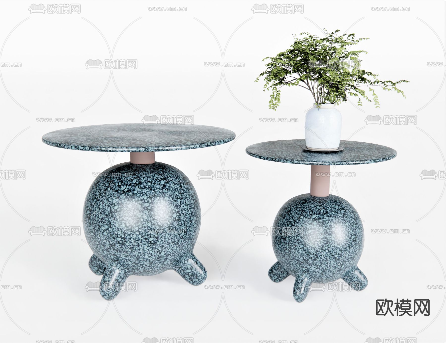 北欧茶几边几su模型下载（渲染图1）