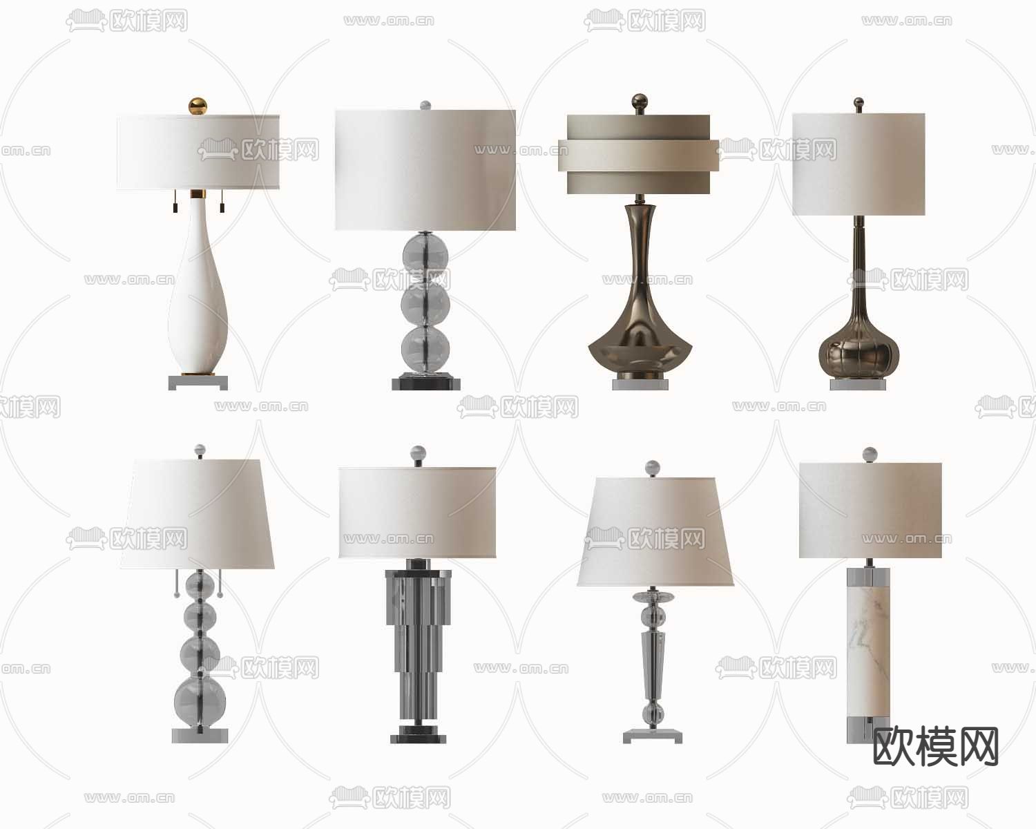 现代台灯3d模型下载