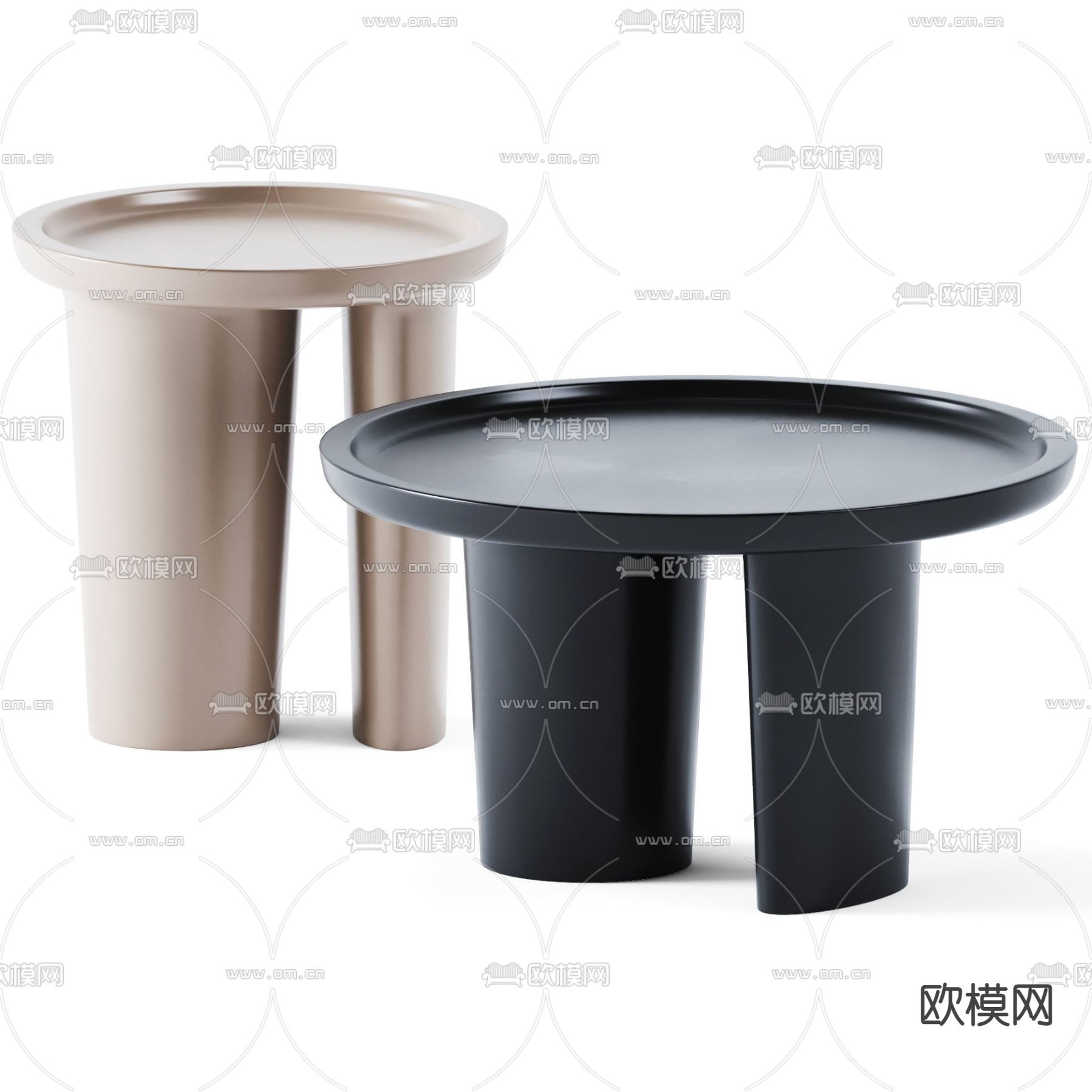 BAXTER 圆几边几3d模型下载（渲染图2）