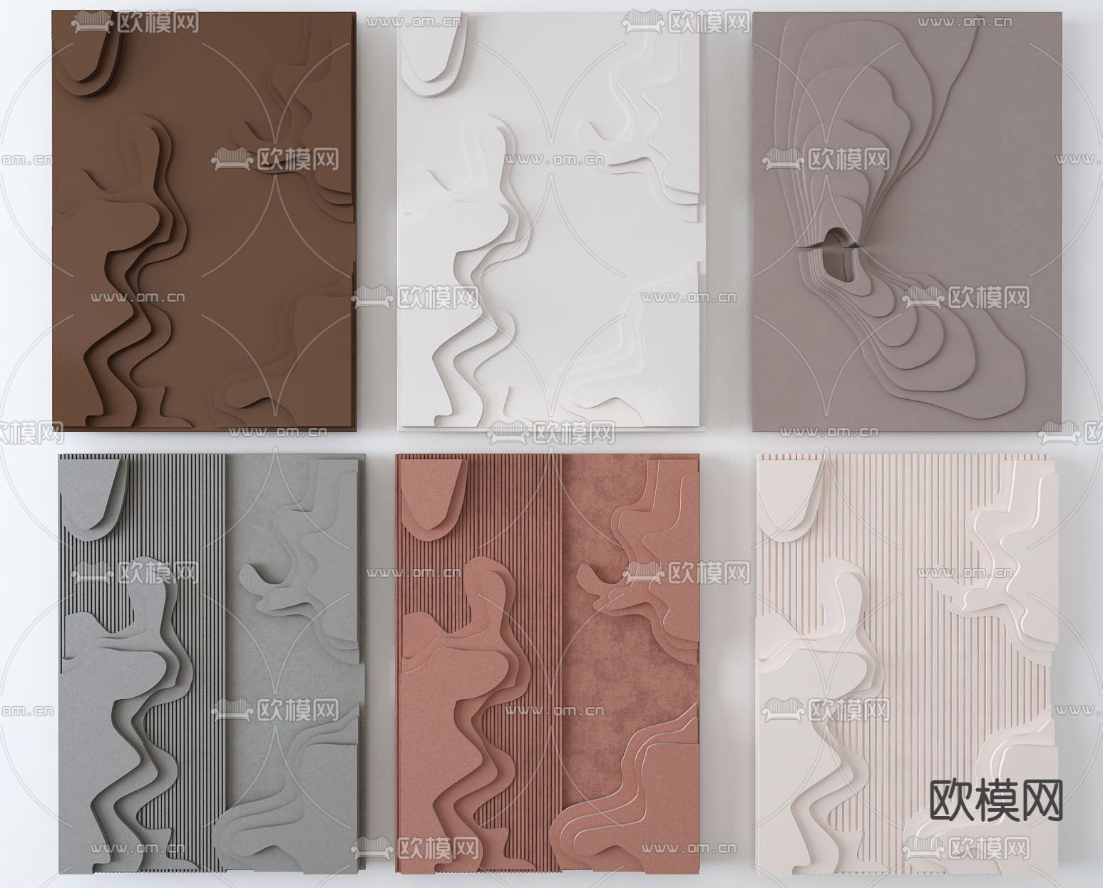 现代艺术墙饰挂件3d模型下载