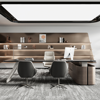  现代经理办公室su模型 