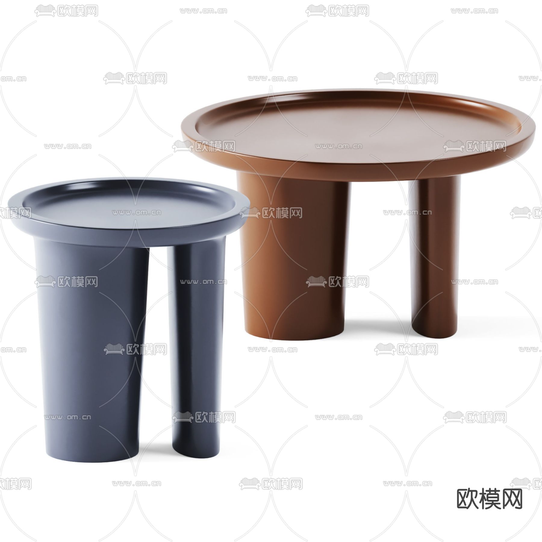 BAXTER 圆几边几3d模型下载（渲染图1）