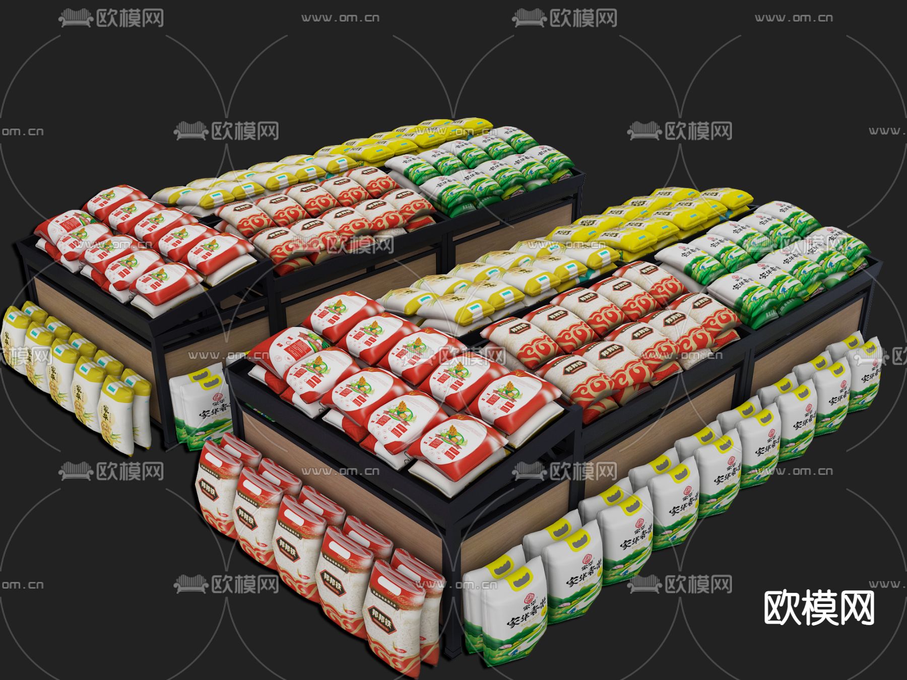 超市米斗四方米粮桶五谷杂粮展示柜散称食品货架米柜米面架粮食柜-阿里巴巴