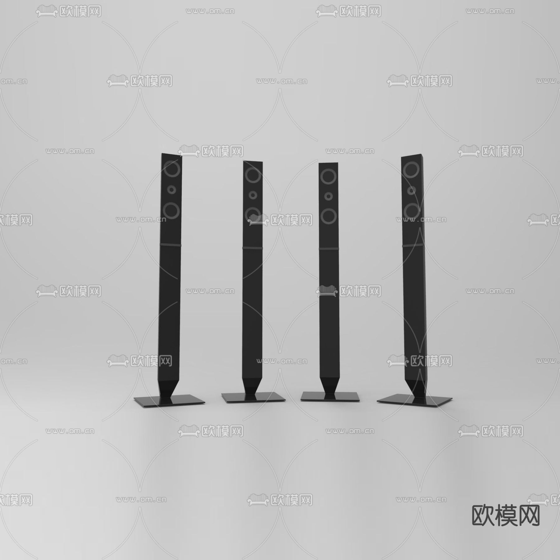 现代简约创意音响设备免费3d模型下载