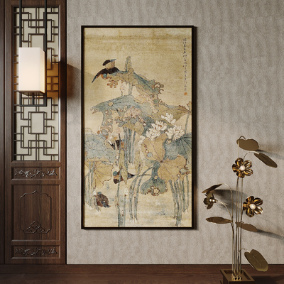 中式装饰画挂画su模型