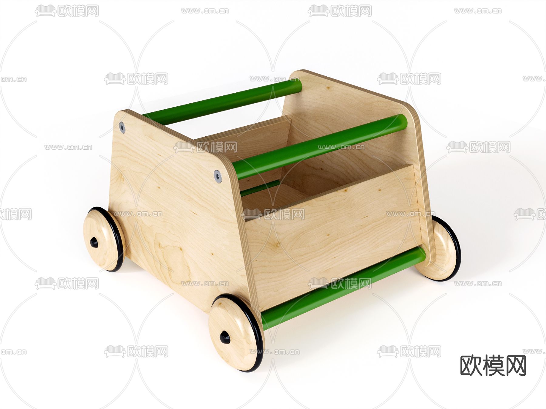 现代儿童玩具推车3d模型下载