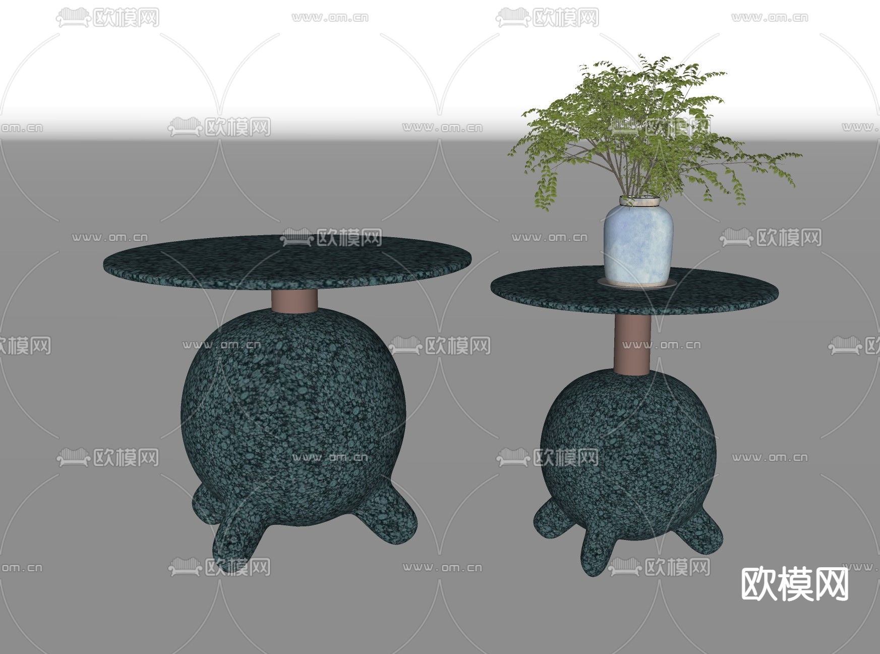 北欧茶几边几su模型下载（渲染图2）
