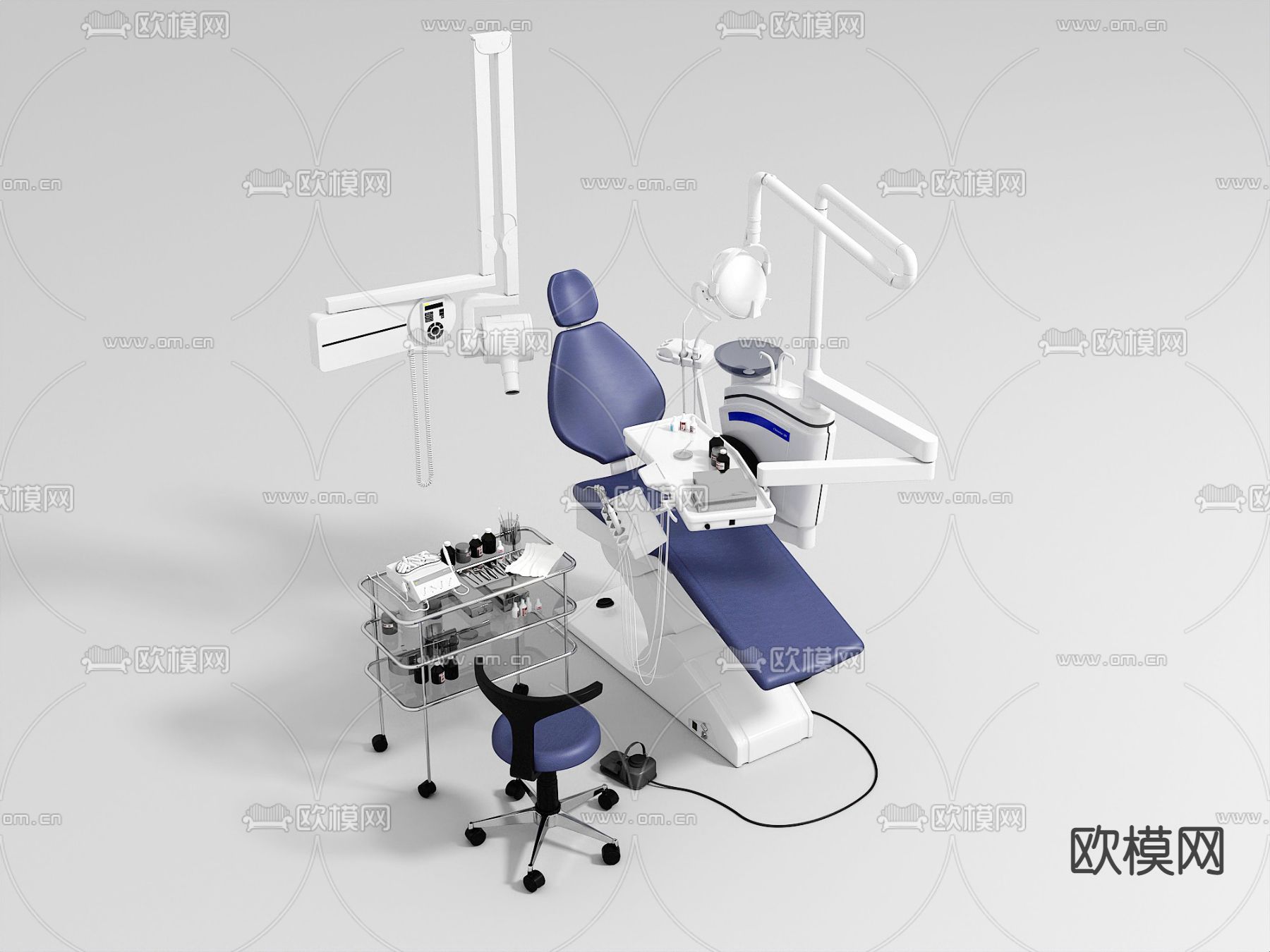 现代医疗器械口腔牙科器械3d模型下载