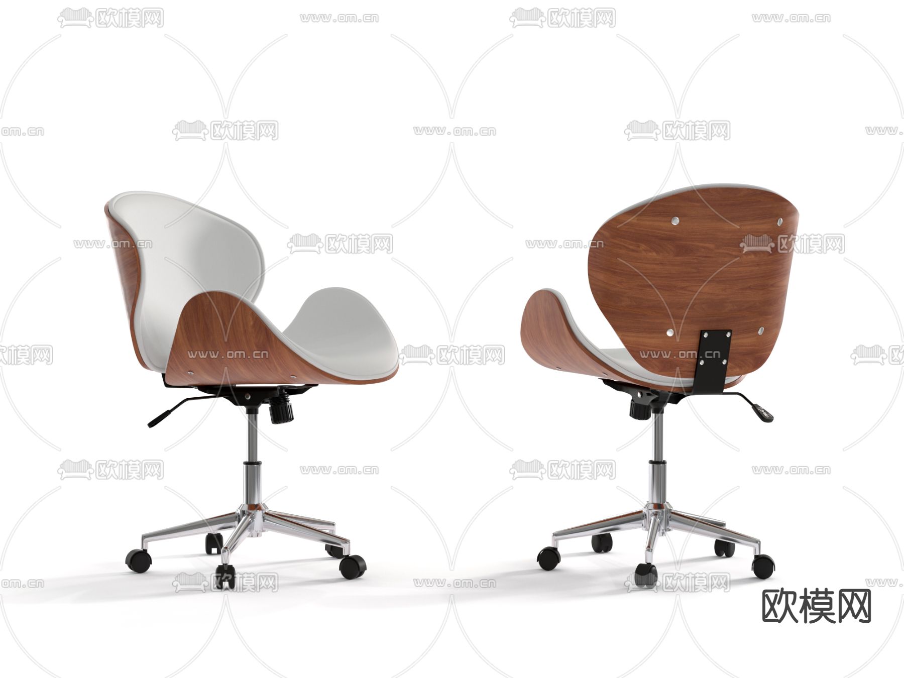 现代办公椅转轮椅3d模型下载