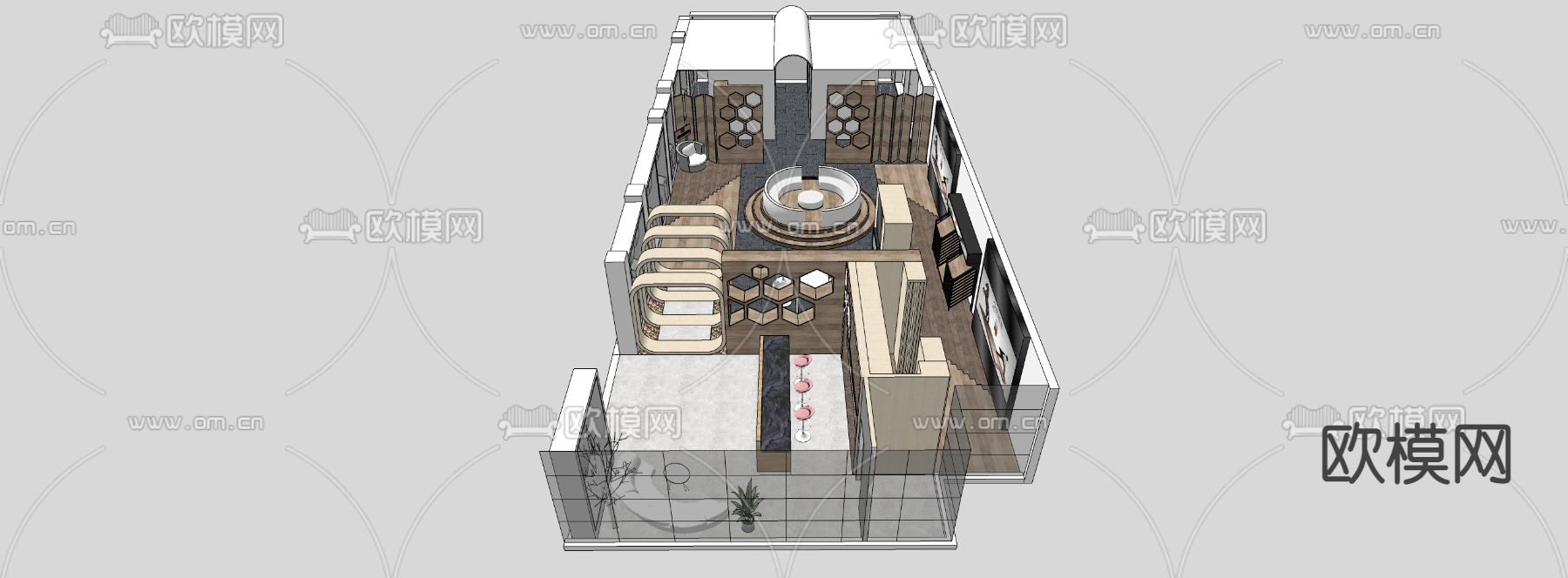现代家具展厅su模型