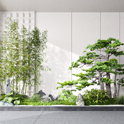 松树室内景观小品3d模型