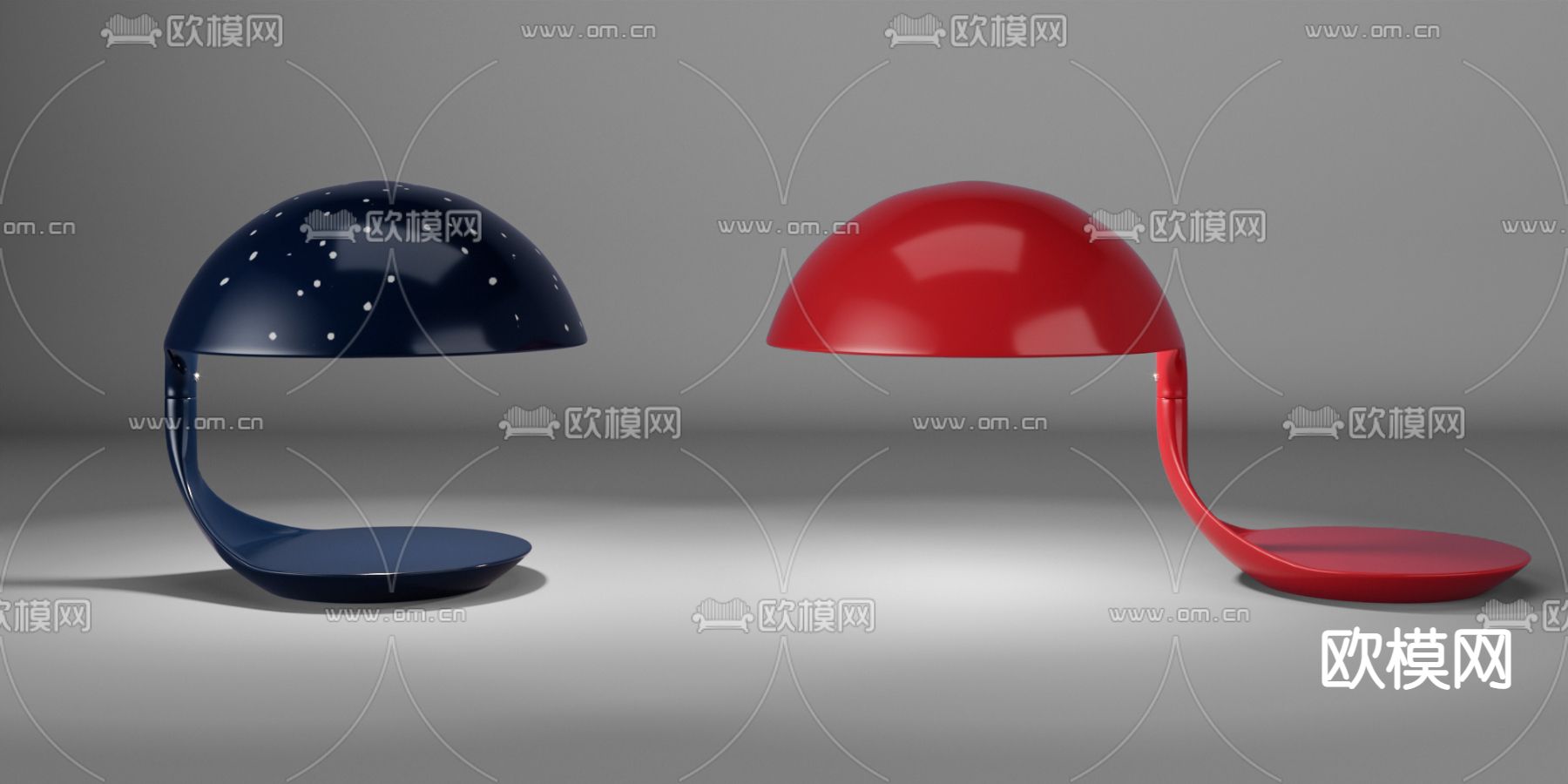 现代创意台灯3d模型下载（渲染图4）