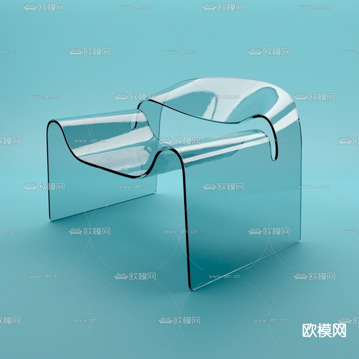 现代极简透明亚克力板艺术休闲椅免费3d模型下载_ID12000841_3dmax免费模型-欧模网