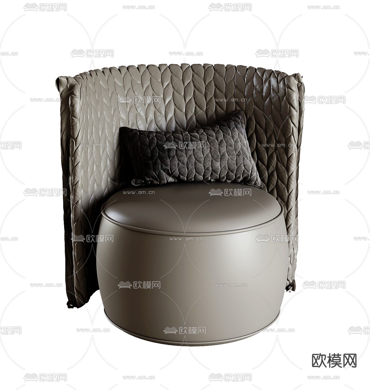 现代单人沙发3d模型下载