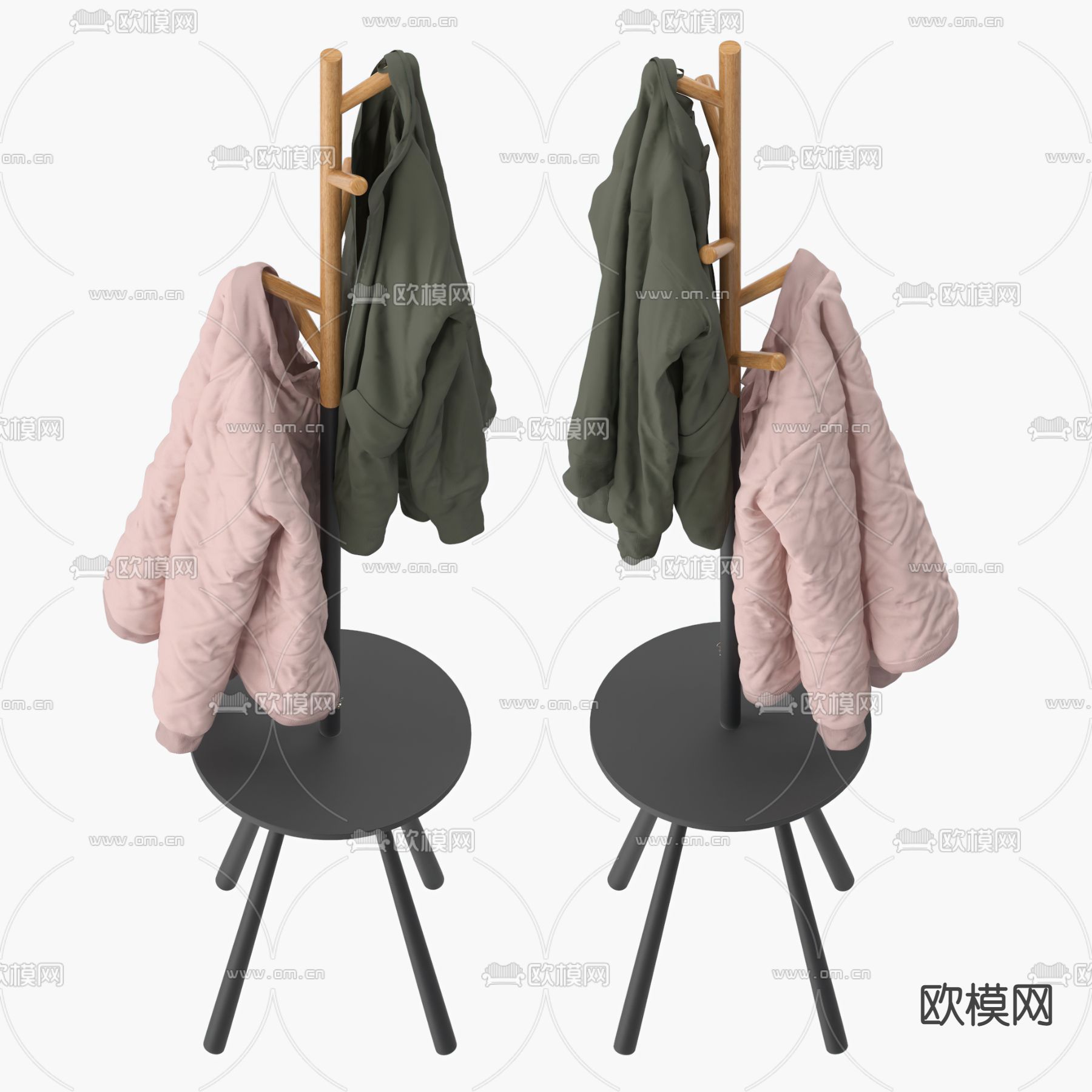 现代服装挂衣架3d模型下载（渲染图3）