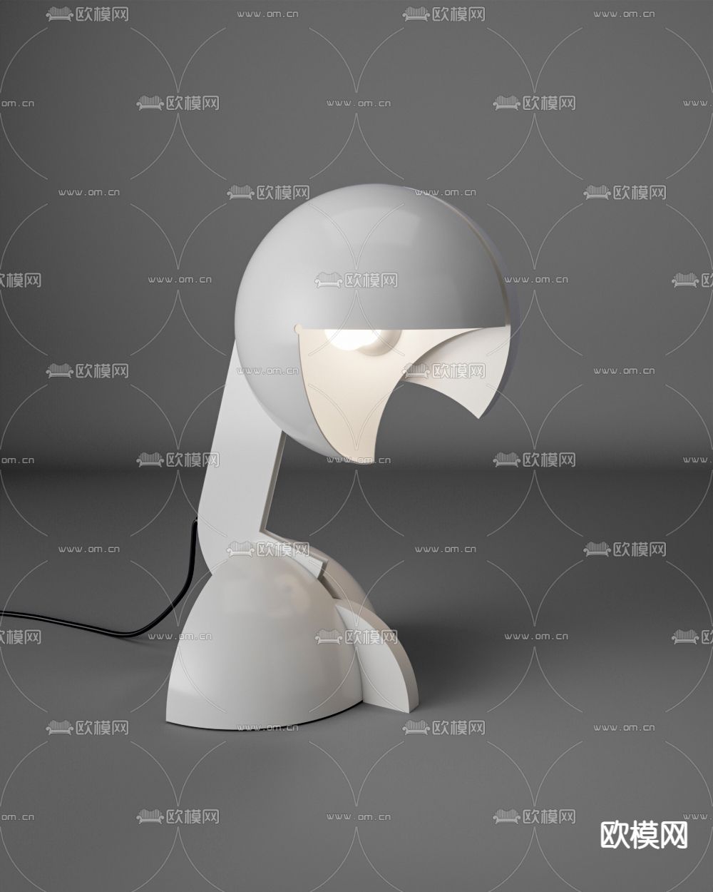 现代创意台灯3d模型下载（渲染图3）