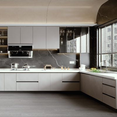  现代厨房橱柜su模型 