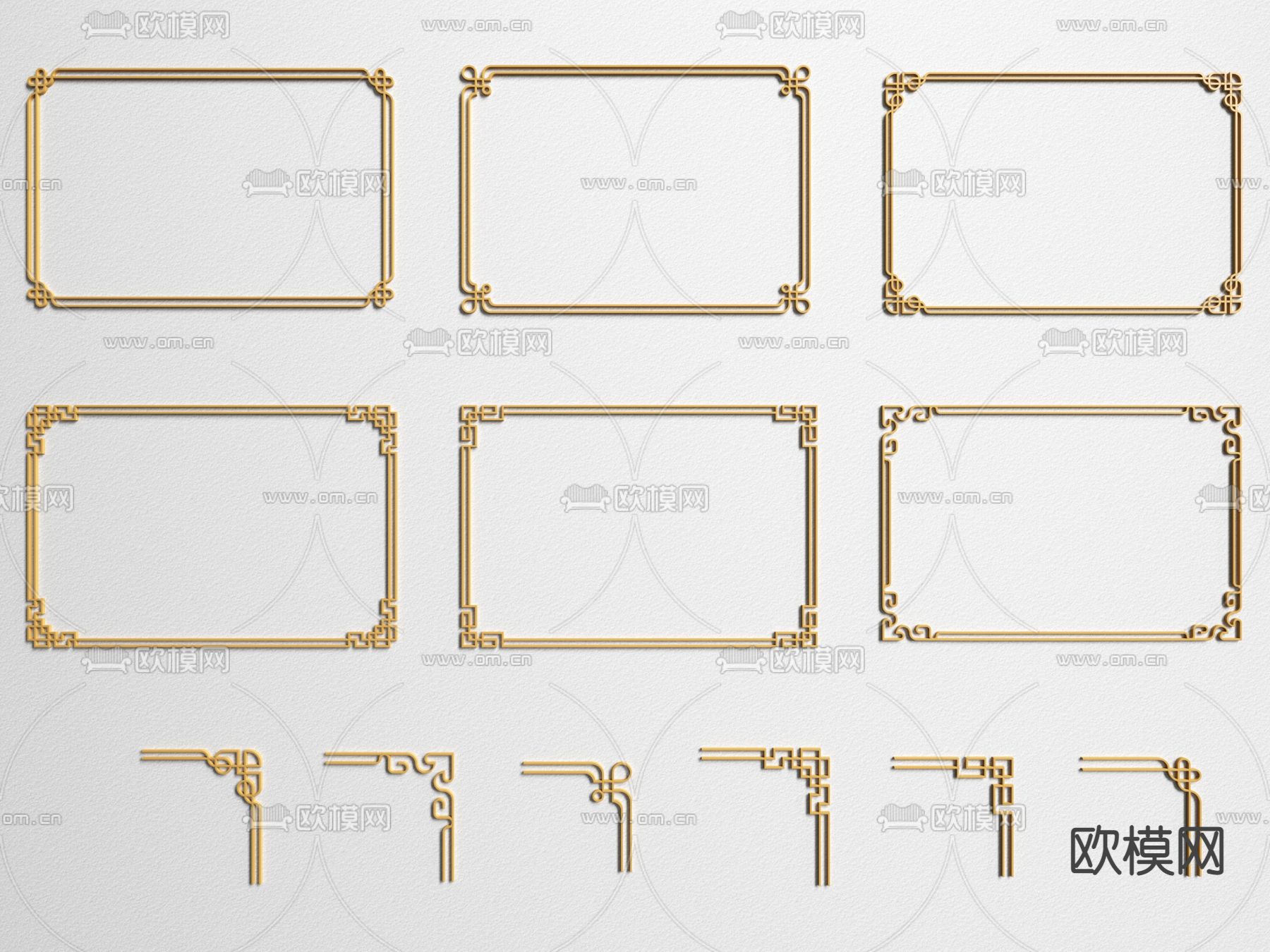 新中式线条雕花su模型下载（渲染图1）