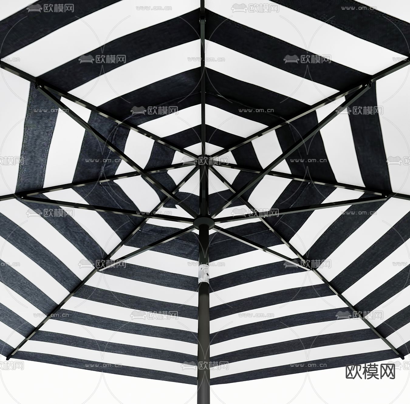 现代户外遮阳伞3d模型下载（渲染图3）
