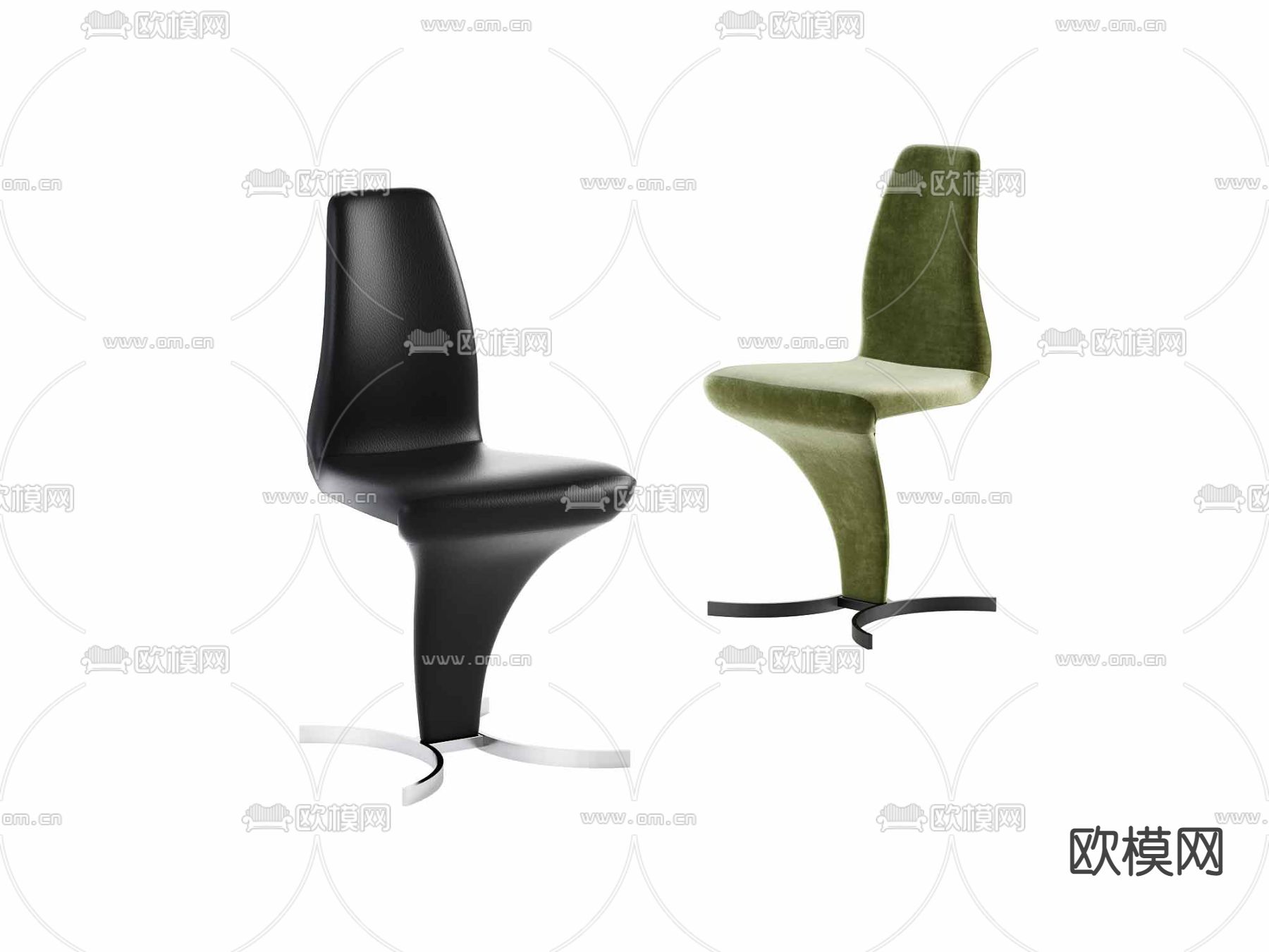 现代餐椅3d模型下载